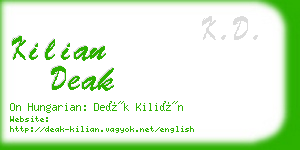kilian deak business card